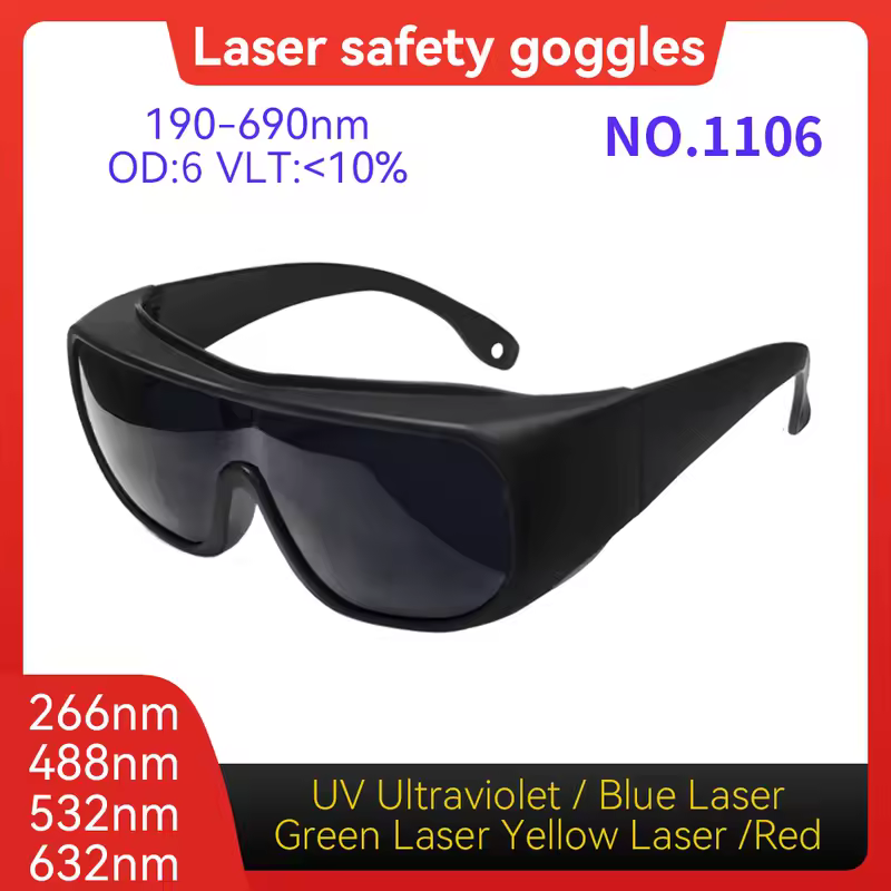 Laser Protection  laser glasses 10600nm OD6 UV400 532nm 808nm 1064nm Laser Safety Glasses IPL glases Laser Protective glasses - Image 11