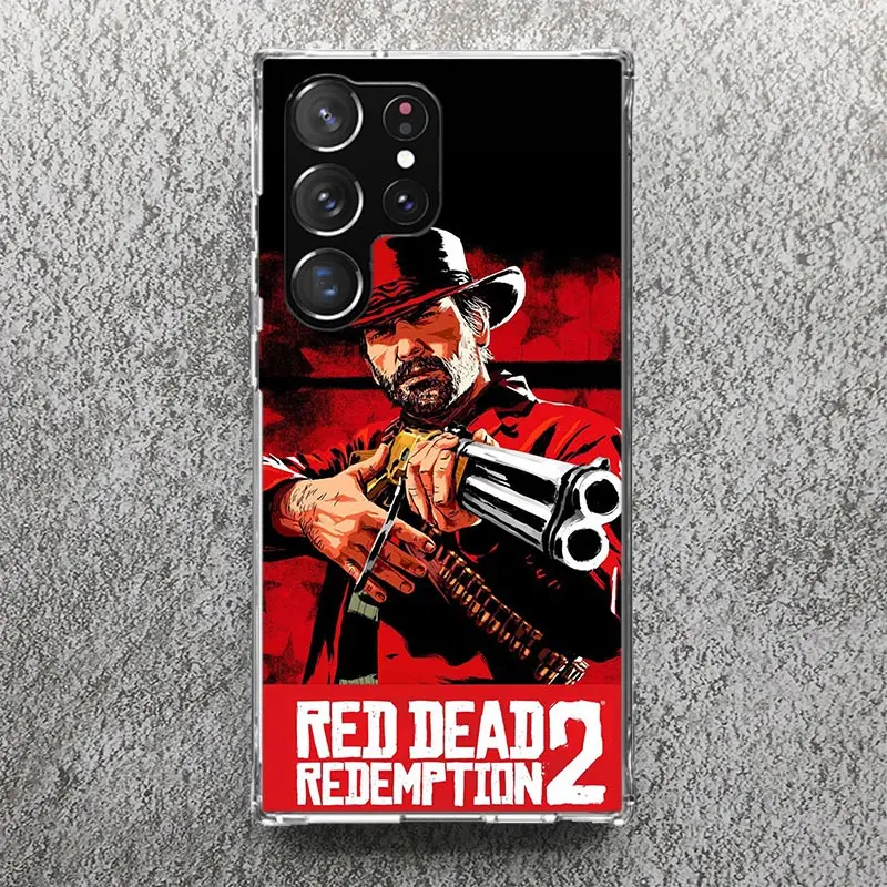 Red Dead Redemption 2 Print Soft Case for Samsung Galaxy S24 S23 S22 Ultra S21 S20 FE S10 Plus Phone Shell S9 S8 + S10E Pattern