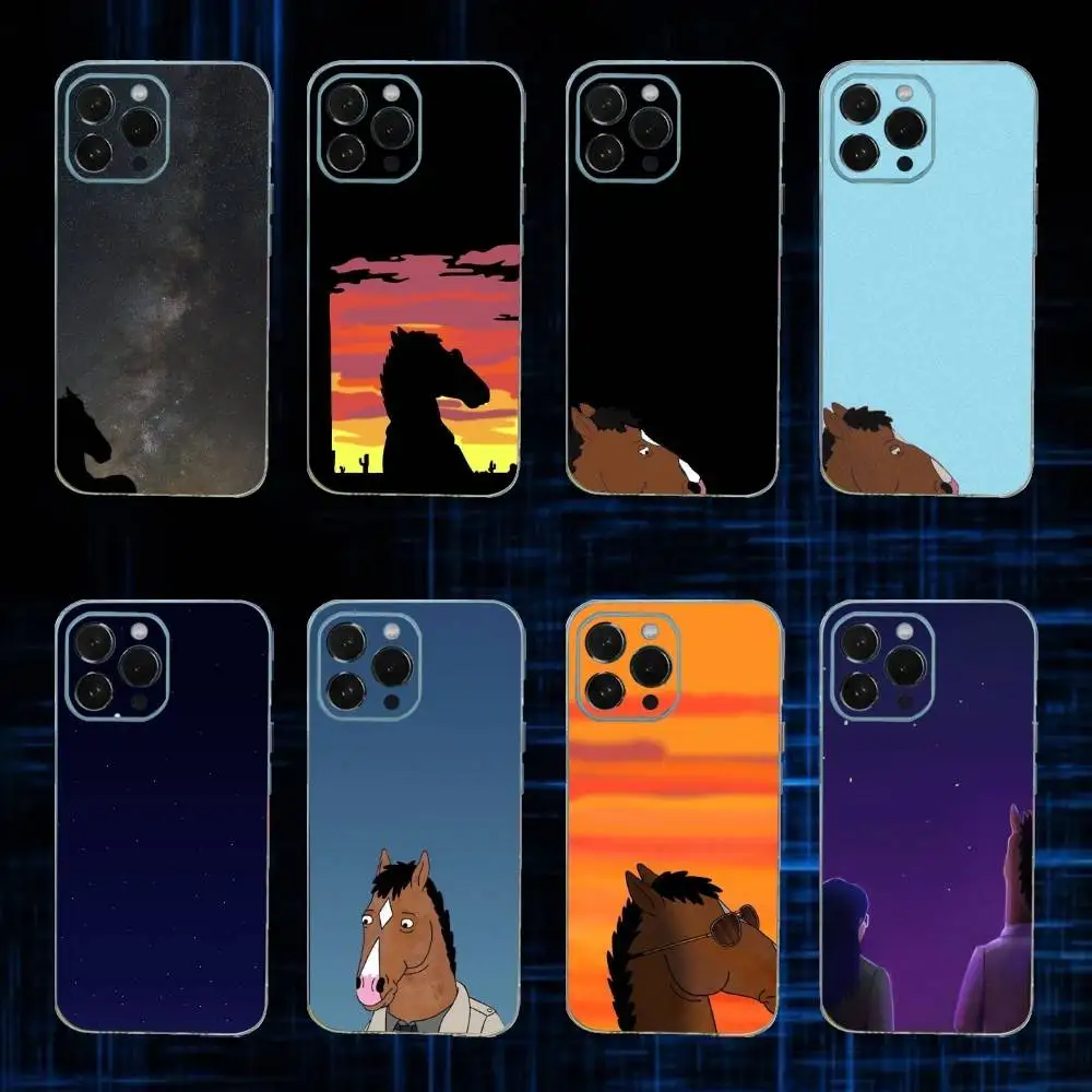 

B-BoJack Horsemans Phone Case For iPhone17,16,15,14,13,12,11 Plus,Pro Max Soft Transparent Cover