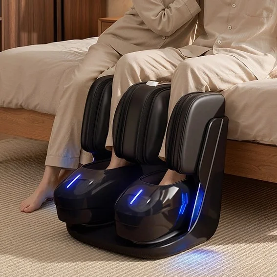 Portable Ergonomic Foot Leg Physiotherapy Massager Rolling Kneading Constant Thermal Compress Timing Control Silent Motor