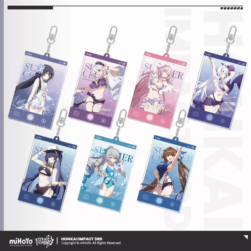 

Sunsyea Honkai Impact 3rd Official Merch miHoYo Original Authentic Summer Series Acrylic Quicksand Keychain Pendant Elysia