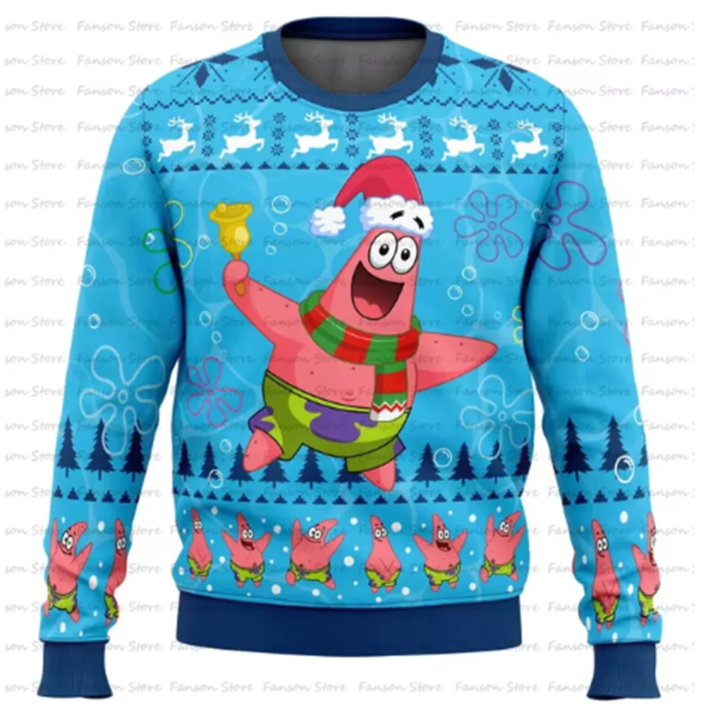 Spongebob Nickelodeon Ugly Christmas Sweater 2025 New Fashion Women Men Pullover Tops Cartoon Anime Couple Hoodie Sweatshirt