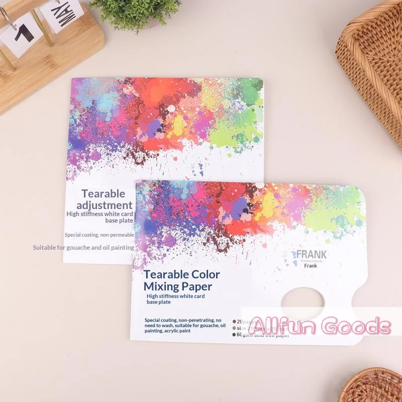 Artist Disposable Tear-Off Palette Paper Paint Palette Plate For Artist Gouache Acrylic Oil Painting Watercolor Art Supplies