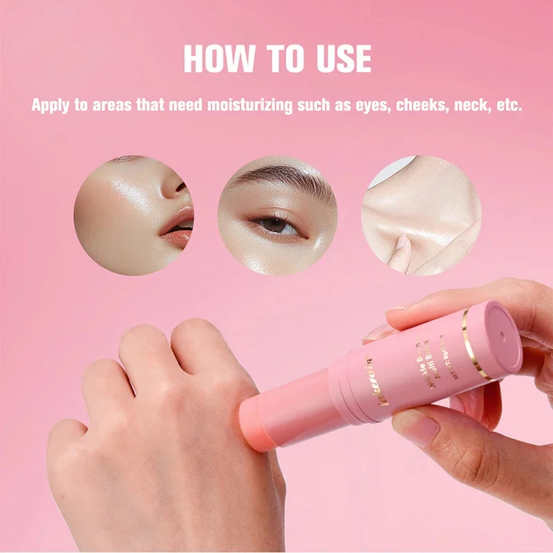 Korean Bounce Multi Balm Collagen Pink Stick Eye Balm For Face Lifting Deep Moisturizing Multi Cream Hydrated Skin Care 1/3/5pcs