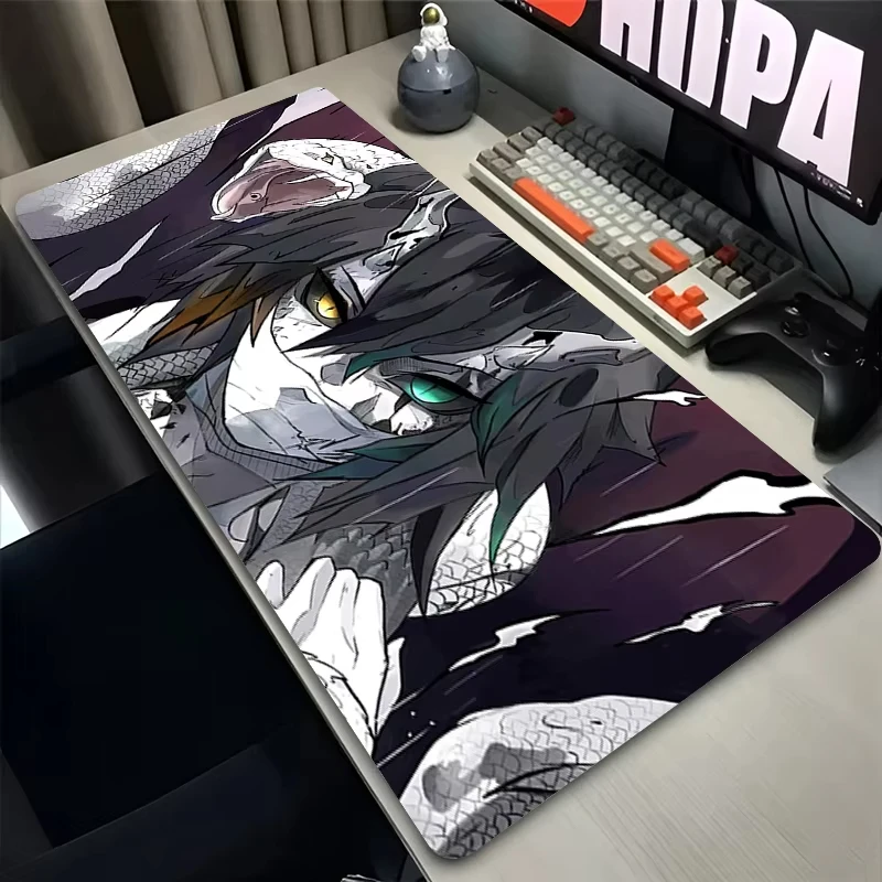 Mouse Pad Office PC Gaming Accessories Cool Keyboard Pad Anime Print Mousepad Laptop D-demon Slayer Obanai Iguro Desk Mouse Mat