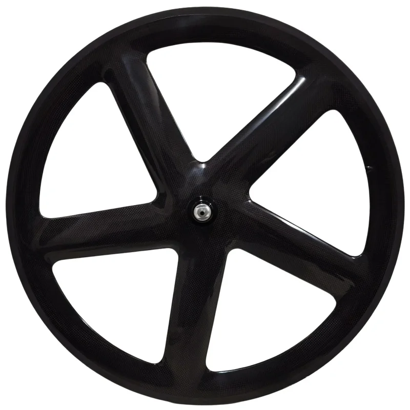QORA 700C Full Carbon 5-spoke 55mm Depth Ratchet System Center Lock Hub Clincher/Tubular Track Bicycle Wheels