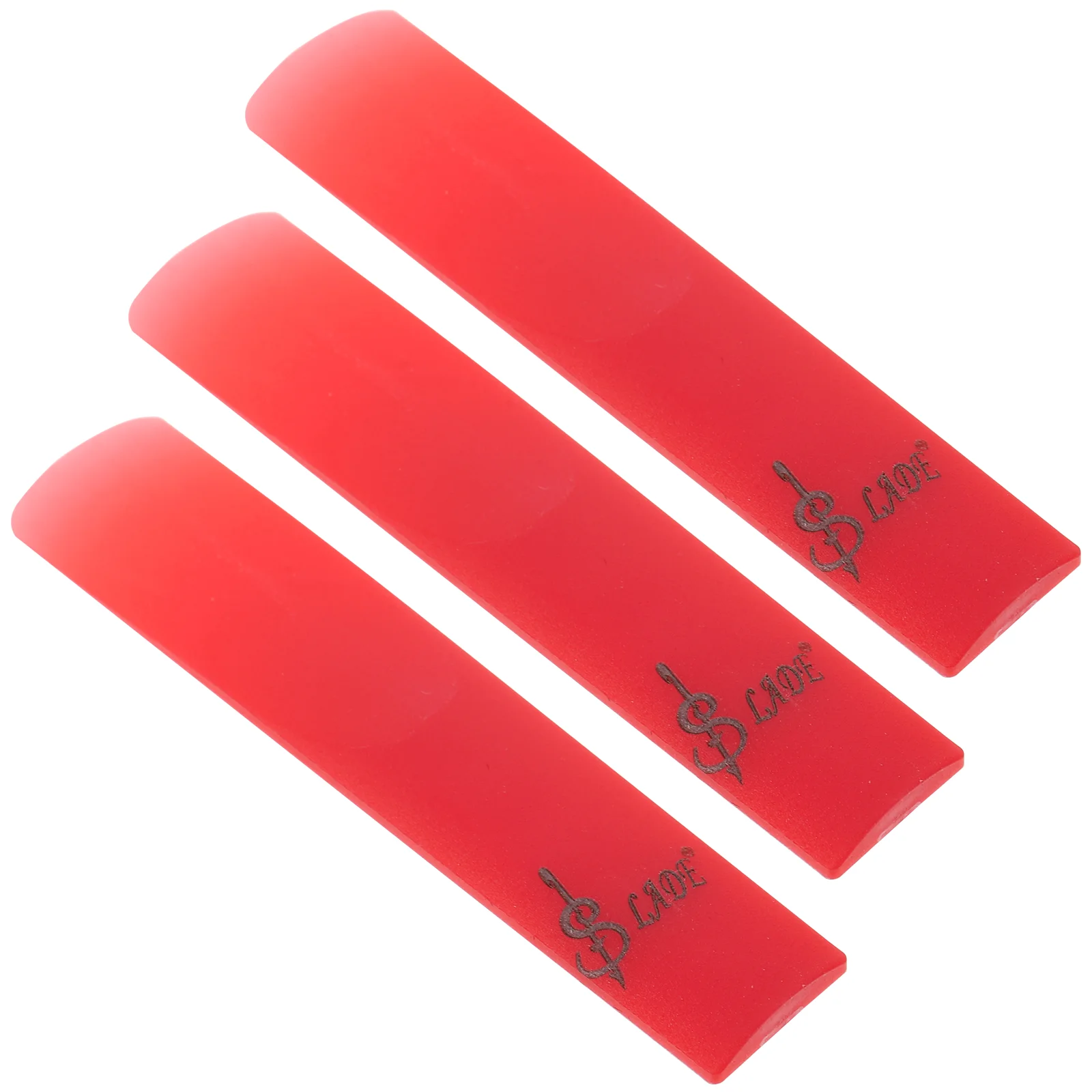 

3 Pcs Red Clarinet Reeds Resin Durable Professional Workmanship Thinner Tip Traditional Flexible Convenient