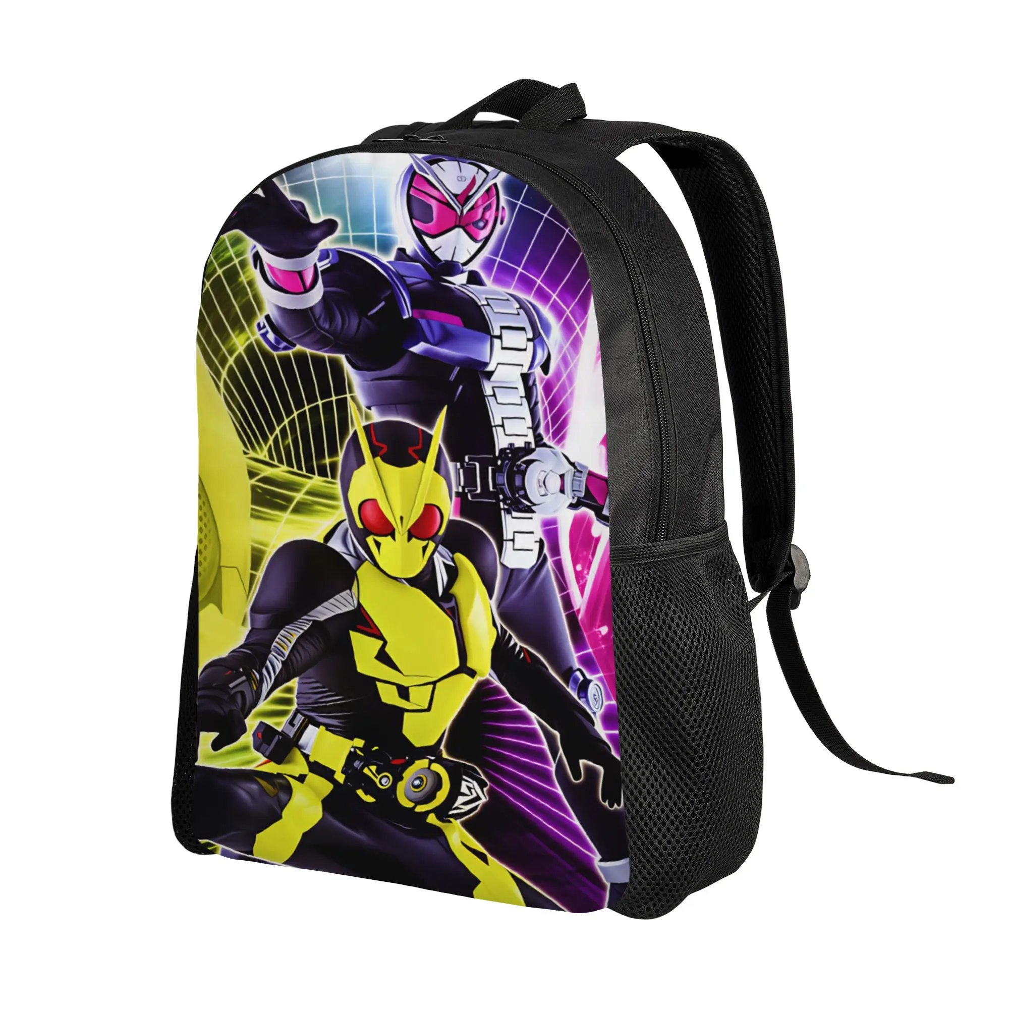 Kamen Riders Backpack  Unisex Polyester Travel Backpacks Big Streetwear High School Bags Rucksack