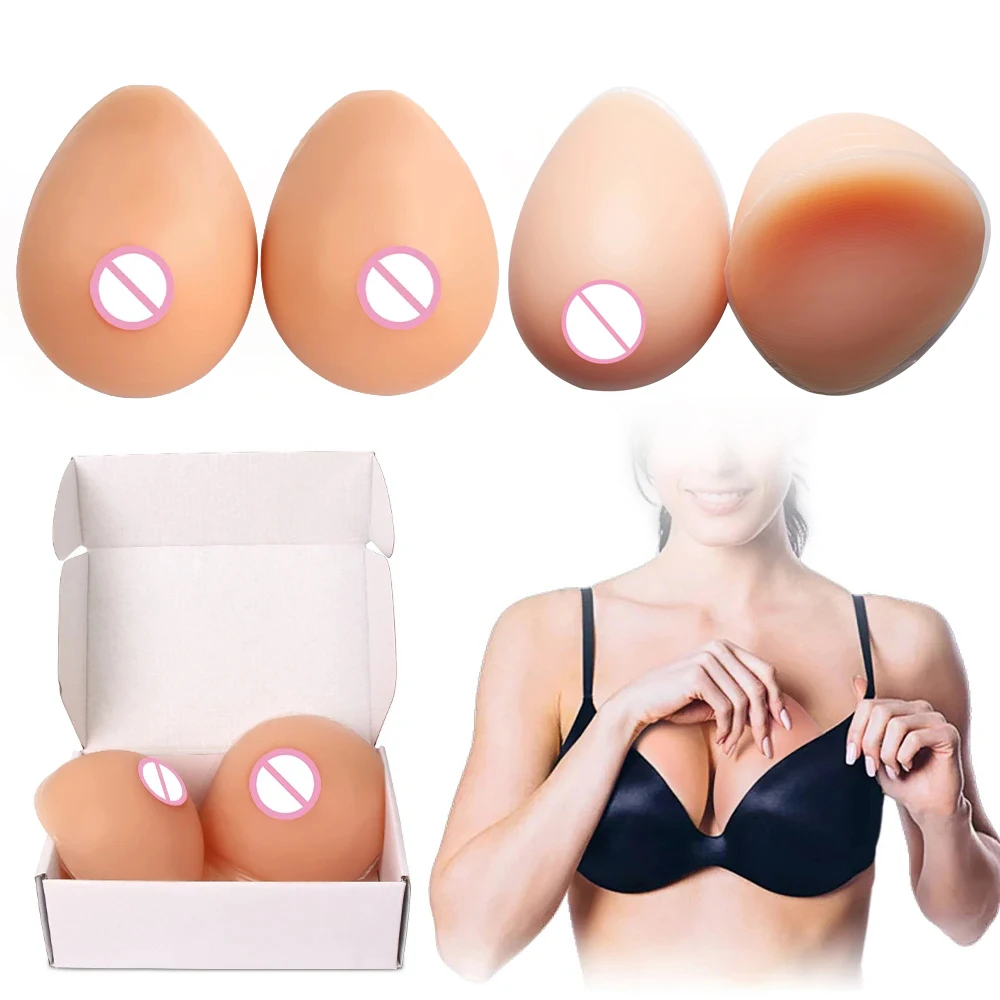 1 Pair Silicone Artificial False Breast Tits Fake Boobs Postoperative Underwear Prosthesis Crossdresser Drag Queen Transgender