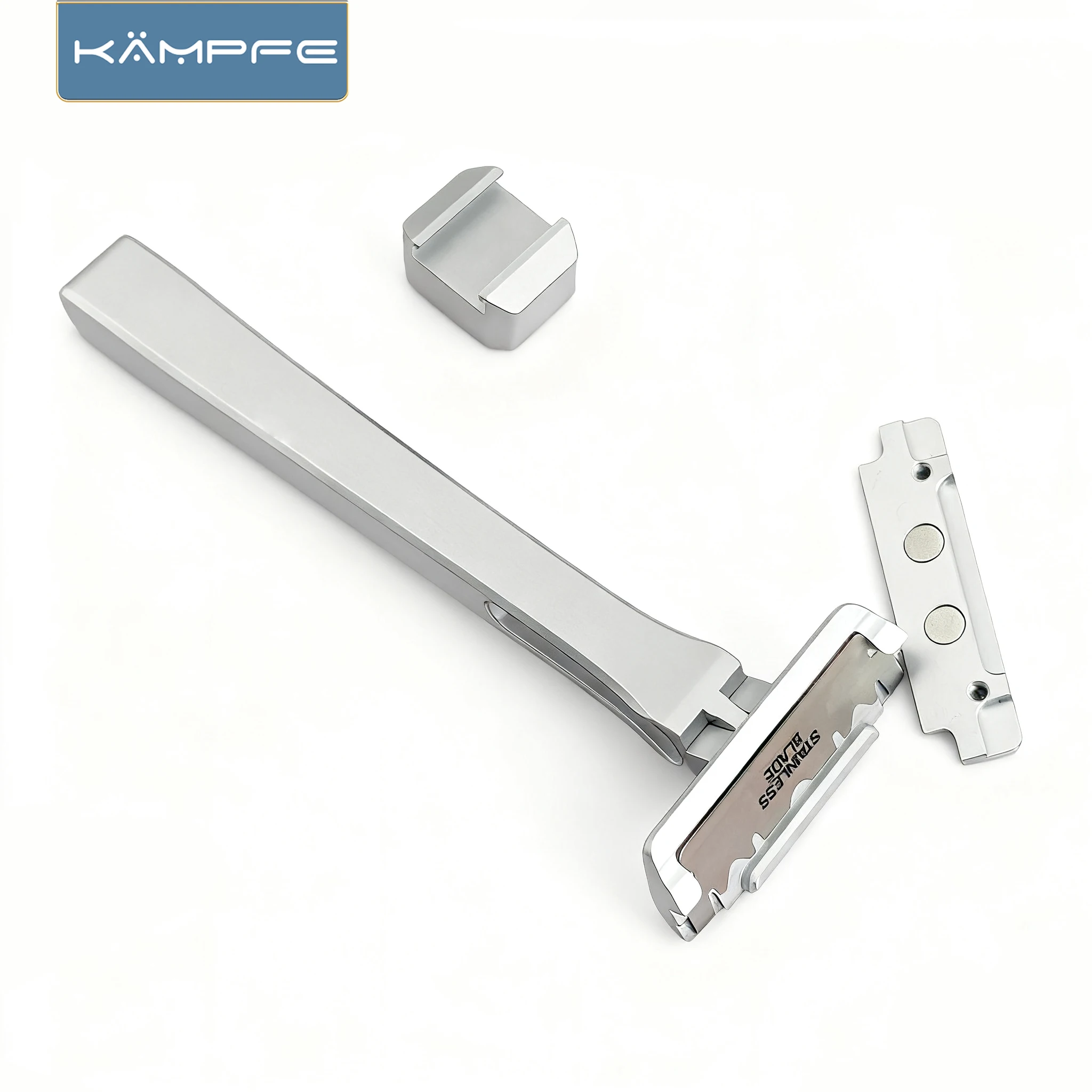 ماكينة حلاقة محمولة للسفر بحافة واحدة KAMPFE K25 - أداة حلاقة تقليدية يدوية للرجال والنساء هدية صالون الشعر