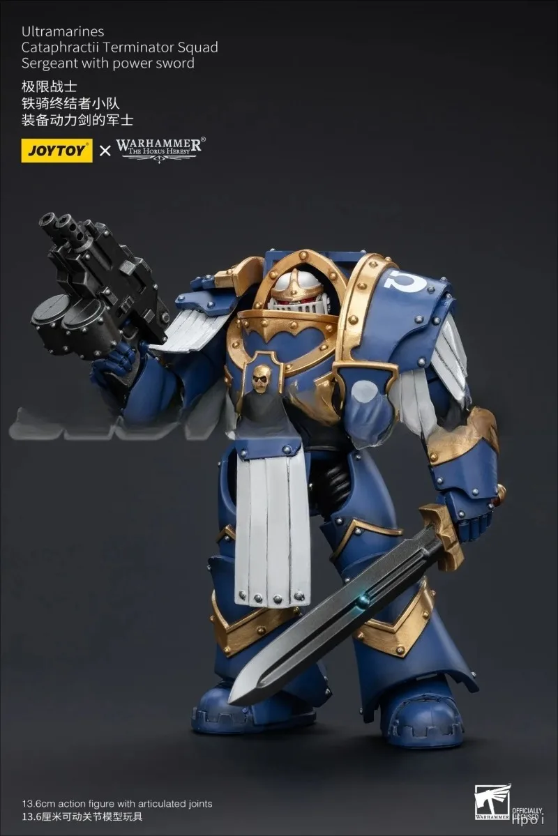 

Original JOYTOY 40K UltramarinesCataphractii Terminator SquadSergeant with Power Sword 1/18 Action Figure in Stock Gift
