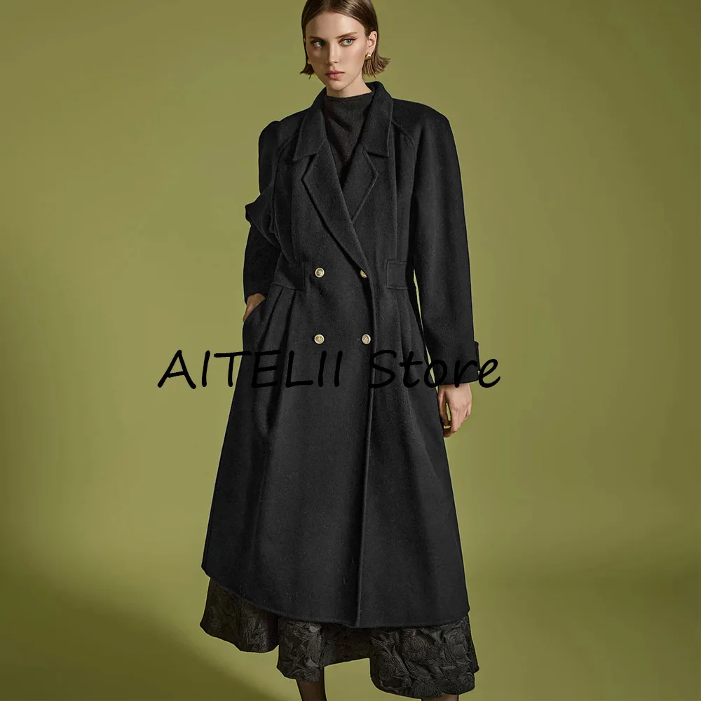 Womens Coats Winter Coat for Women Casual and Fashionable Women's Woolen Long Coat Outerwear Outdoor Clothes Female Outer Mante