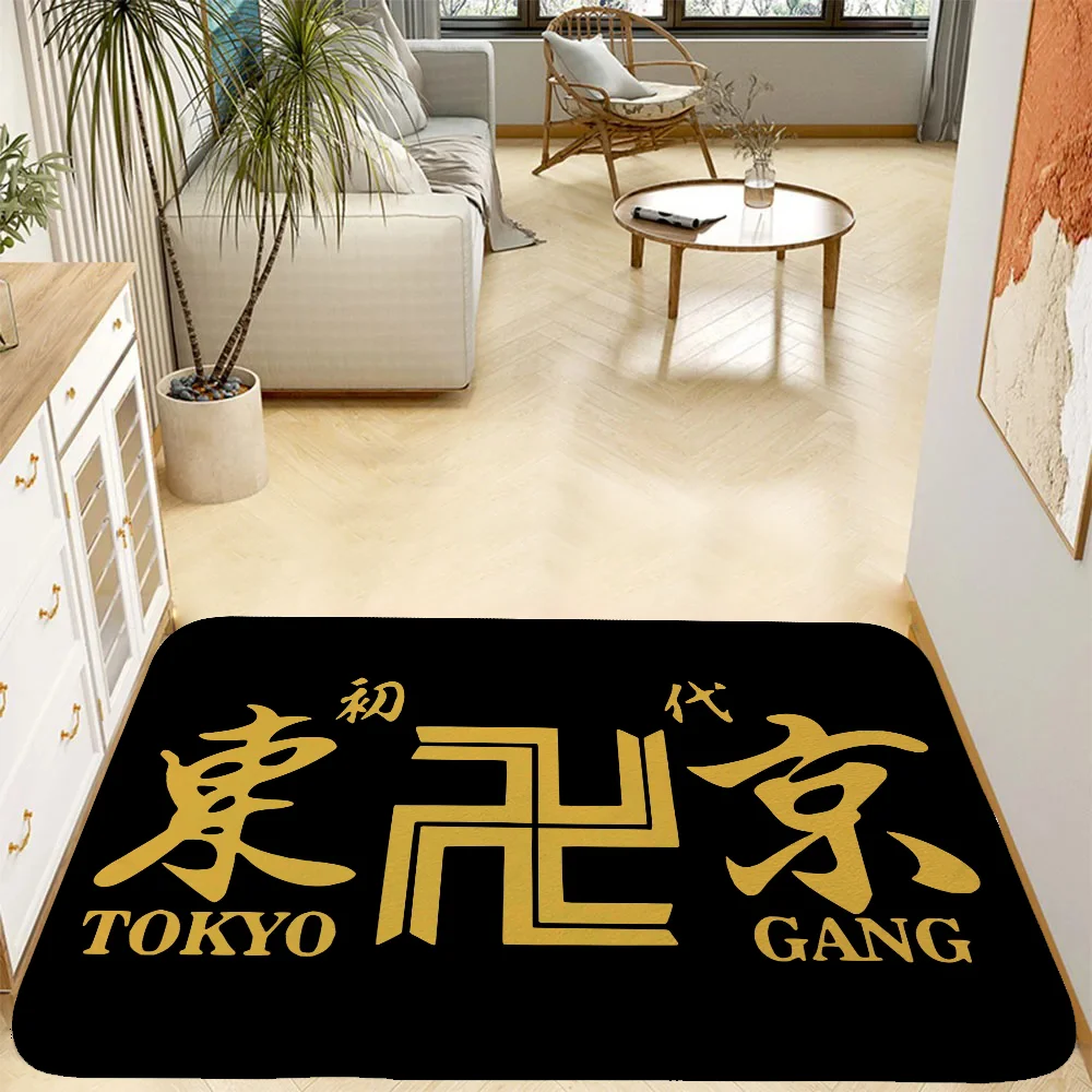 Tokyo Revengers Floor Mat for Kitchen Carpet for Bathroom Things to the House Entrance Door Doormat Outdoor Bath Rug Customized