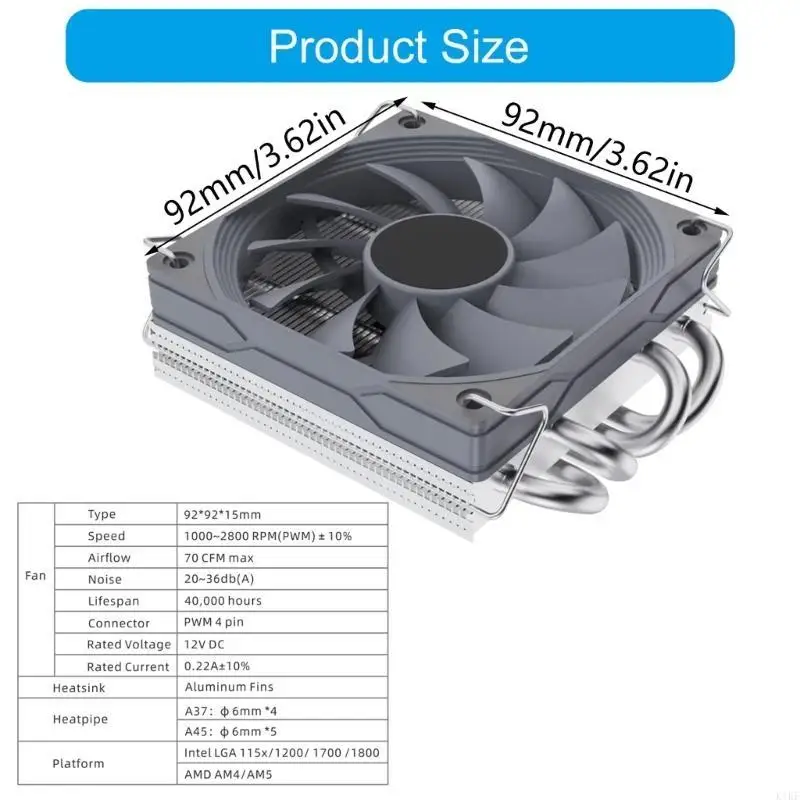 Ventilador refrigeración ITX silencioso de cobre para PC gaming - imagen 4