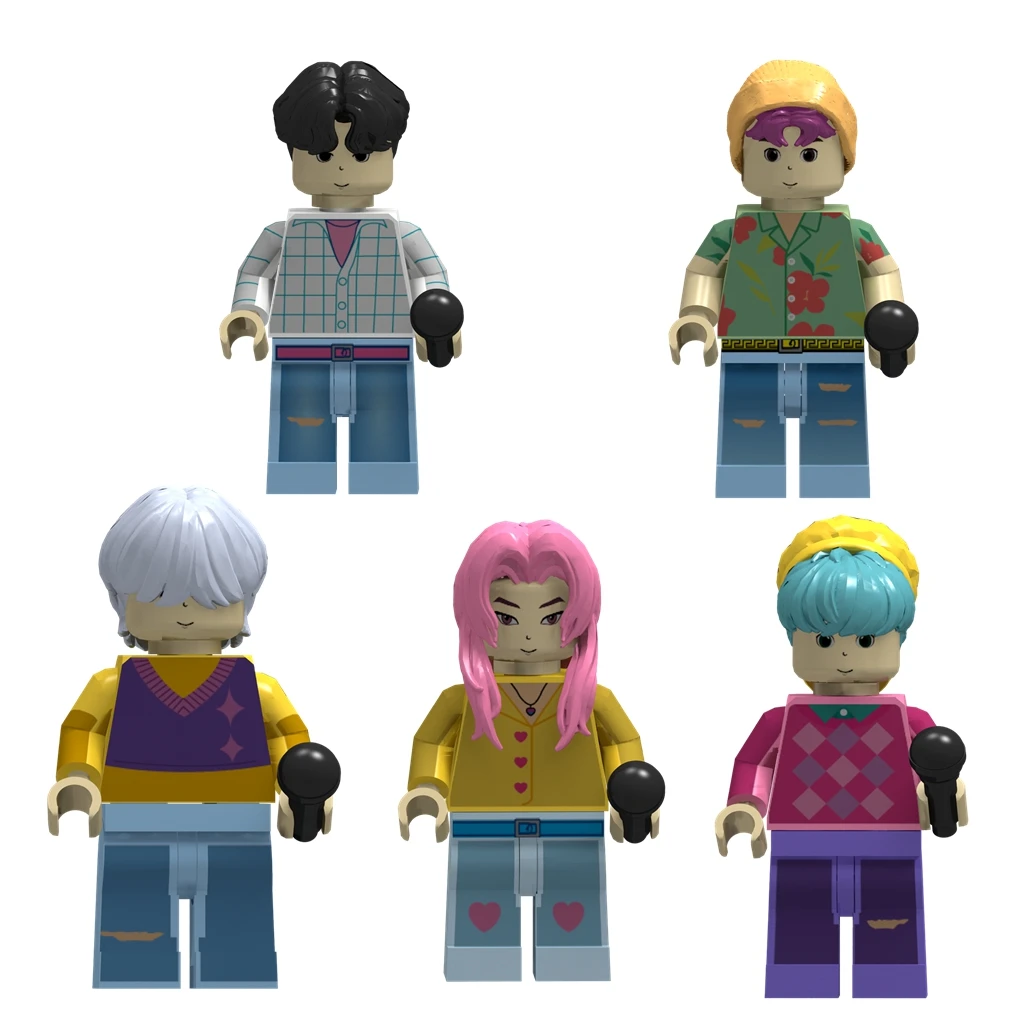 Saja Boys ladrillos MOC KPop Demon Hunters serie figuras modelo ensamblado bloques de construcción muñeca de plástico para juguetes para niños