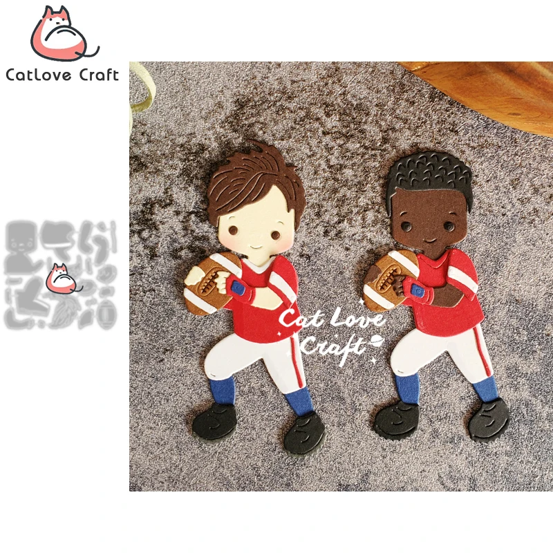 Catlove-troqueles de corte de Metal Rugb de fútbol americano, plantilla para álbum de recortes, troqueles para fabricación de tarjetas, troqueles para manualidades DIY, nuevo troquel para 2023