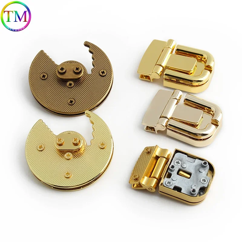 Lua e Gato Forma Metal Push Lock Fecho, Press Locks para Artesanato de Couro, Bolsas de Ombro Femininas, Bolsa Twist Turn Lock, Acessórios DIY