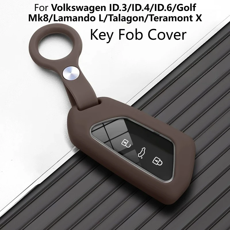 For Volkswagen ID.3/ID.4/ID.6/Golf Mk8/Lamando L/Talagon/Teramont X Key Fob Cover Case Protector Shell Key Chain Anti-Drop Parts