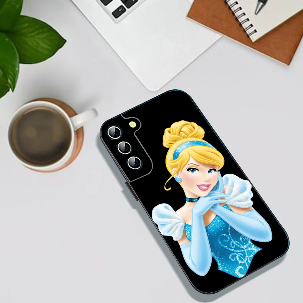 C-Cinderella Phone Case For Samsung Galaxy A52 A12 A51 S21 Edge S22ULTRA S23 S20LITE Plus Ultra Black Cover