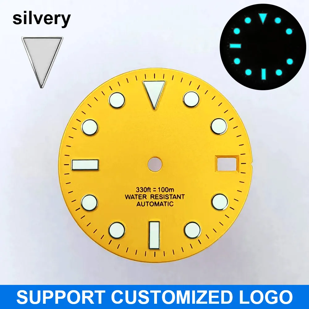 

28.5mm diameter dial suitable for NH-34/35/36 movements GMT Luminous dial customization LOGO/name DIY dial watch parts
