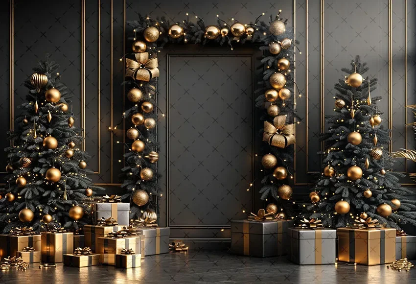 Фон для фотосъемки Mehofond, рождественский домашний черный настенный подарок, рождественская елка, детский семейный портретный декор, фон для фотостудии