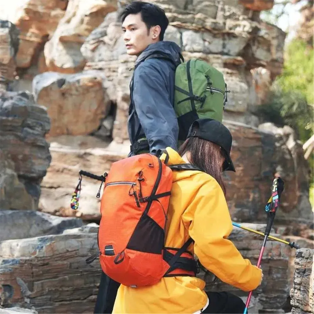 25L Hiking Backpack Large Capacity Sports Bag Nylon Waterproof Wear-resistant Backpack for Outdoor Climbing Traveling Dry Bag