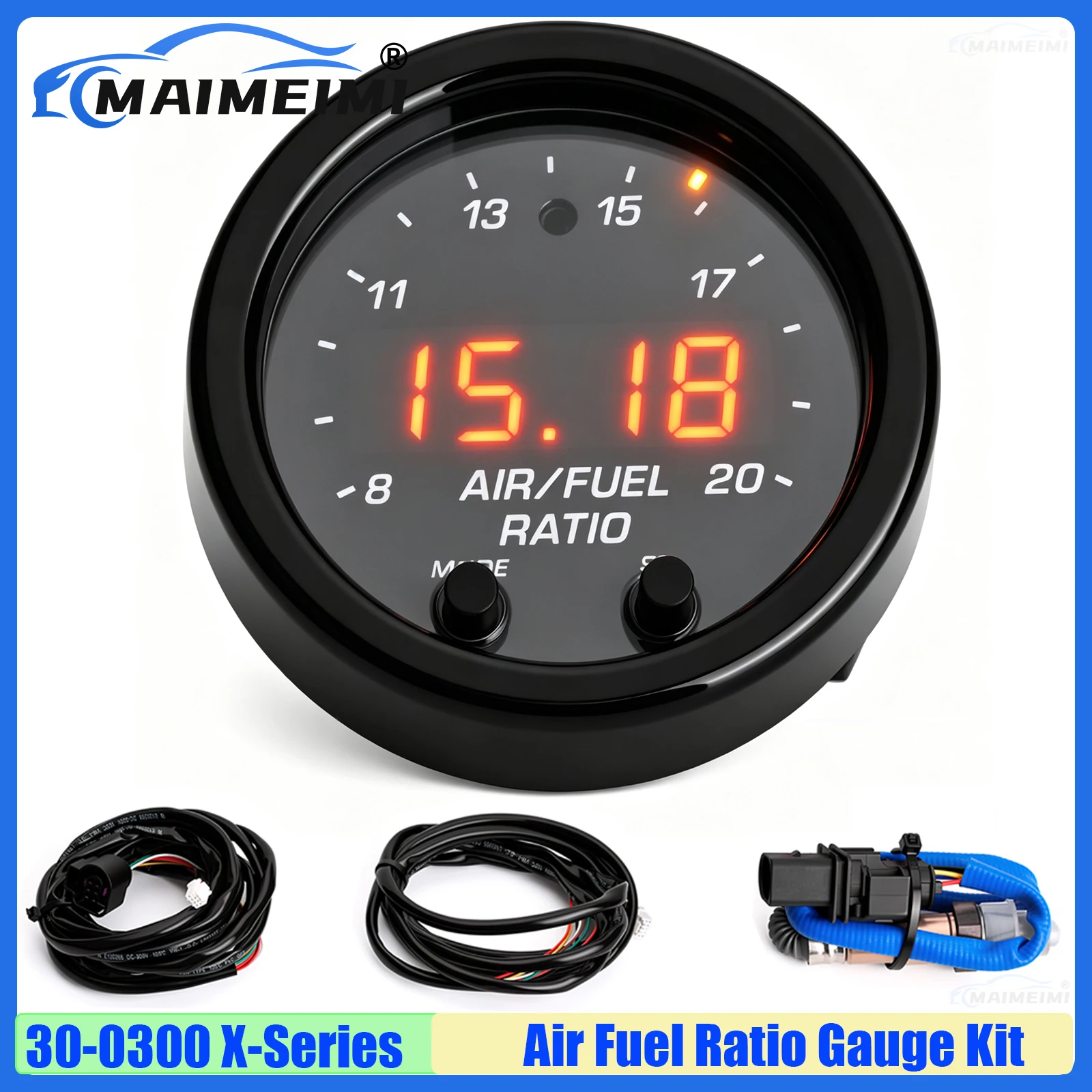 Car O2 Air Fuel Ratio Wide-band Gauge Kit For 30-0300 X-Series AFR Wideband LSU 4.9 forLambda Meter Oxygen Sensor Controller Kit