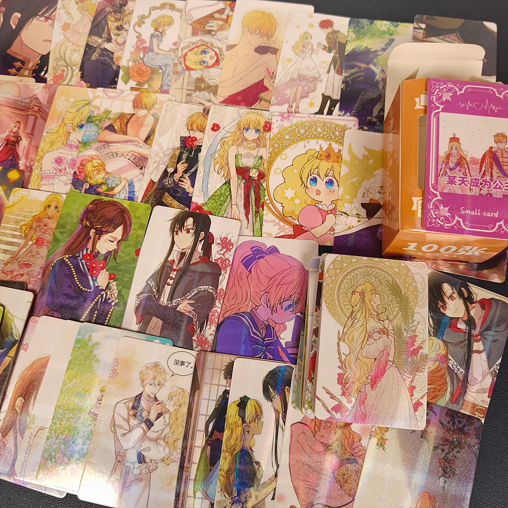 100 Pc/set The Princess Who Turned into a Frog Manga Laser Lomo Card Album Comic Characters Photocard Fans Collection Cards