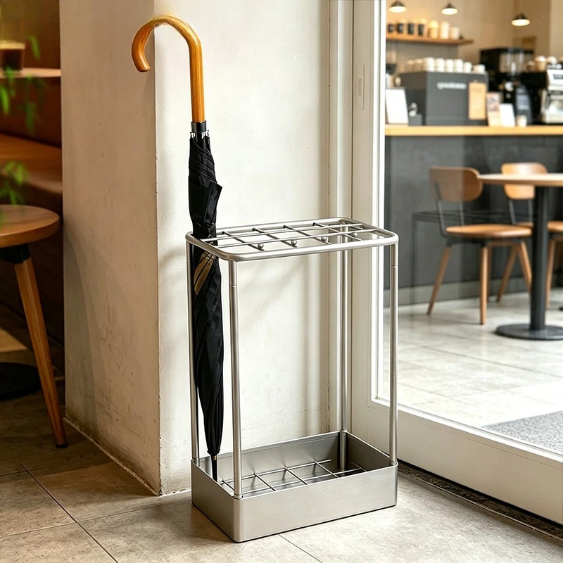 Commercial Umbrella Storage Rack Entryway Umbrella Holder Business Lobby Waterproof Display Fixture for Store Entrance Rain Gear