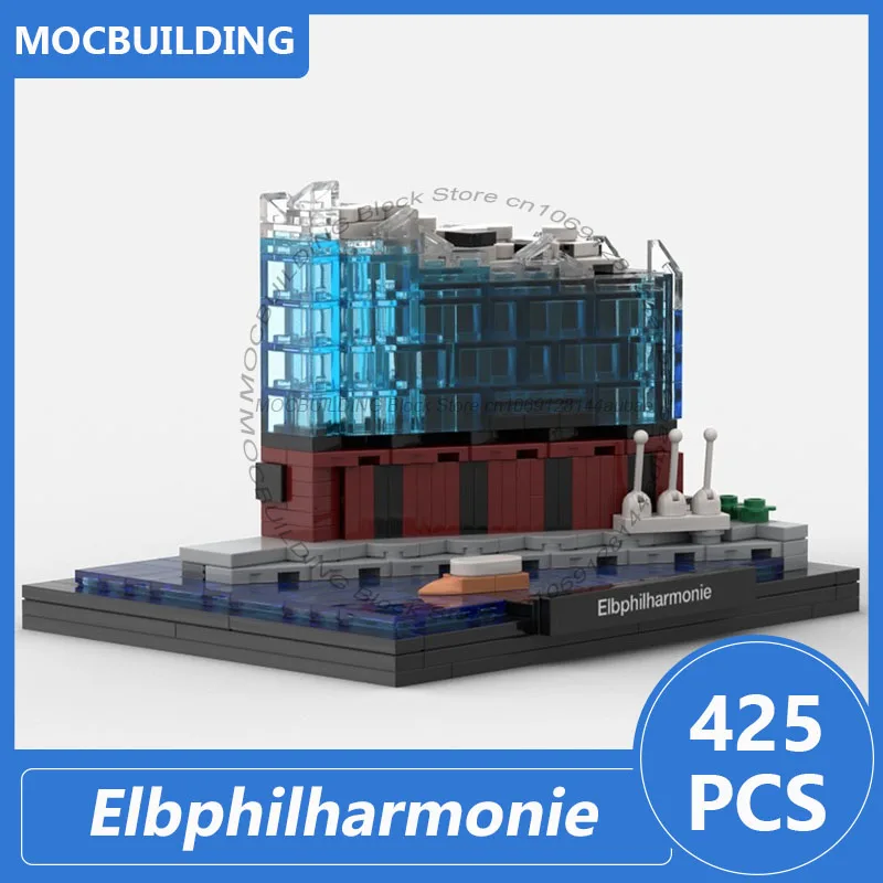 

Elbphilharmonie 1:1420 Scale MOC Building Blocks DIY Assemble Bricks Architecture Model Creative Display Xmas Toys Gifts 425PCS