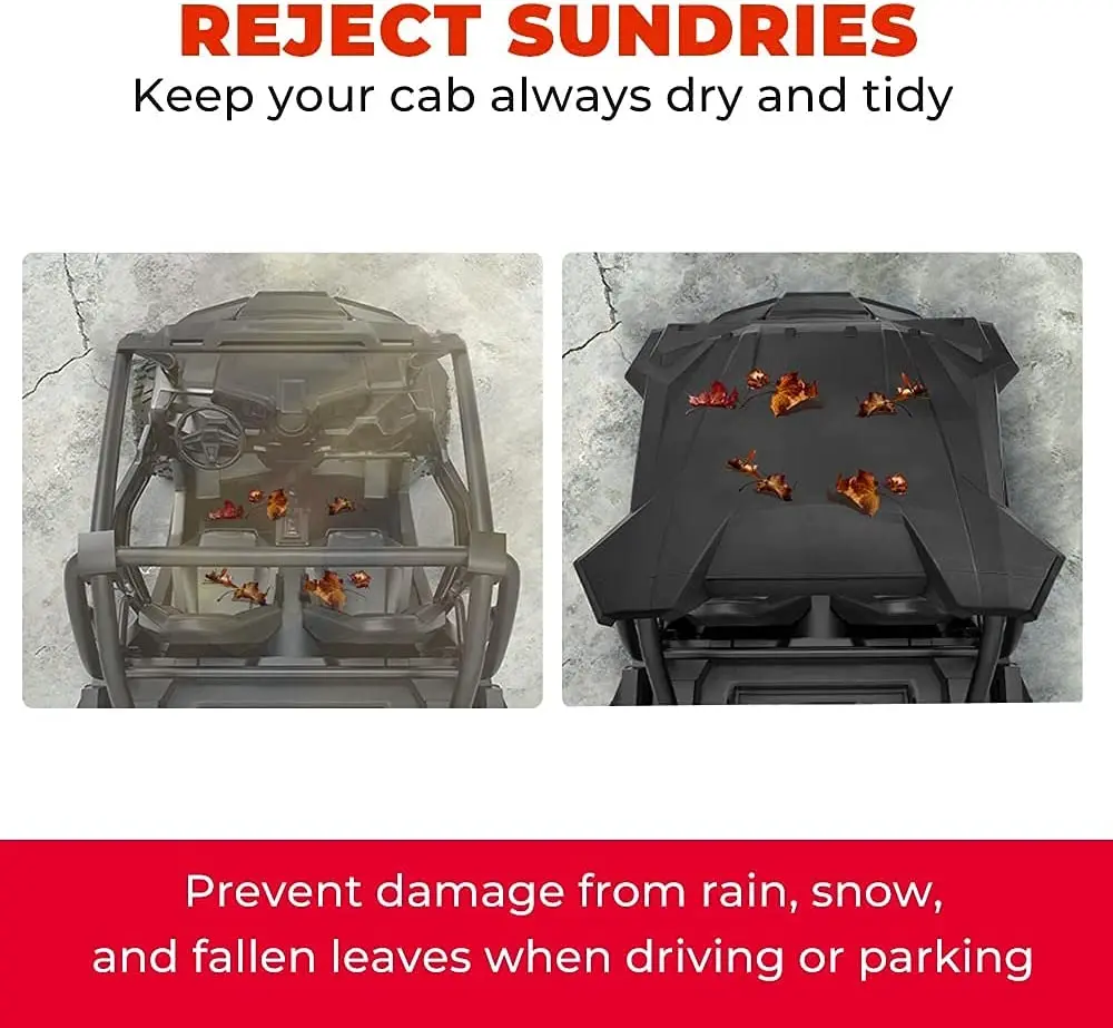 RZR XP 1000-Dach, RZR-Sport-Kunststoff-Hartdachplatte, schwarz, kompatibel mit Polaris RZR XP 1000 XP 900 Turbo