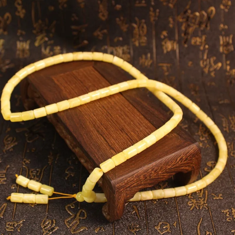 Vintage Ethnic Style Bucket Beads Beeswax Necklace, Bracelet Unisex Fashion Jewelry
