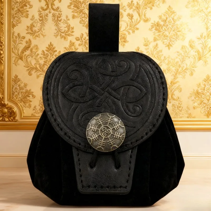 กระเป๋าวายกิ้งพร้อมแผ่นดิสก์ กระเป๋าคาดเอวสไตล์ยุคกลาง อุปกรณ์ประกอบคอสเพลย์