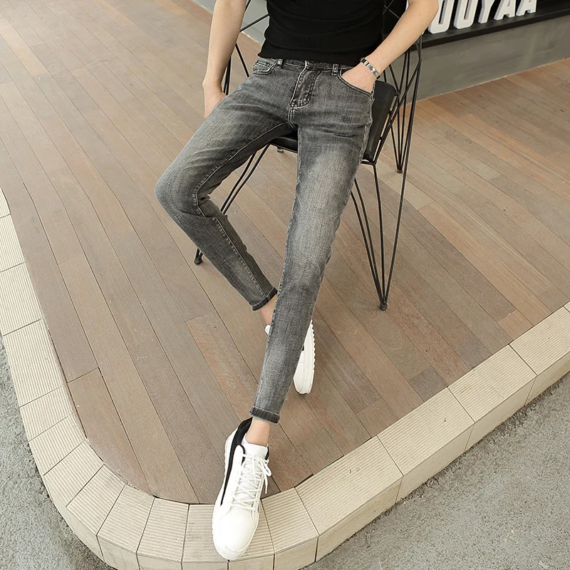 

Slim Fit Pencil Jeans 155 Style 26 Small Size 27 Medium Waist Cotton Stretch Denim Casual Youth Fashion Non-Shrinkage
