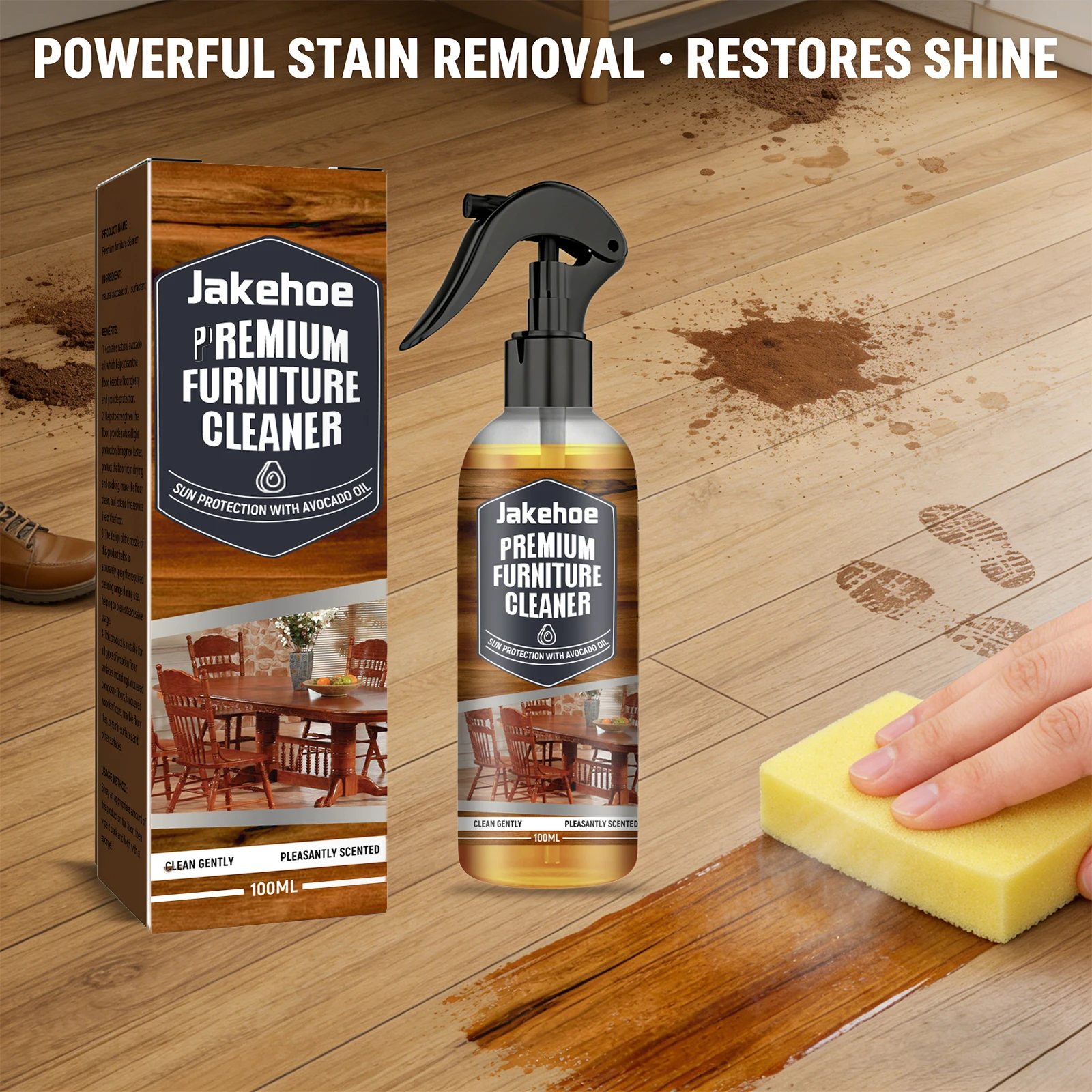 Premium Furniture Cleaner Effectively Removing Stain Repair Floor Scratches Prevent Cracking Brightening Floor Polishing Cleaner