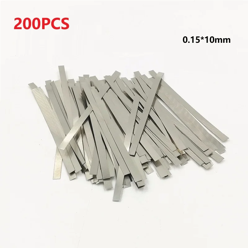 200 Count 0.15x10mm Nickel Plated Steel Strips for Spot Welders Used in Renewable Energy Storage Systems and Prototyping