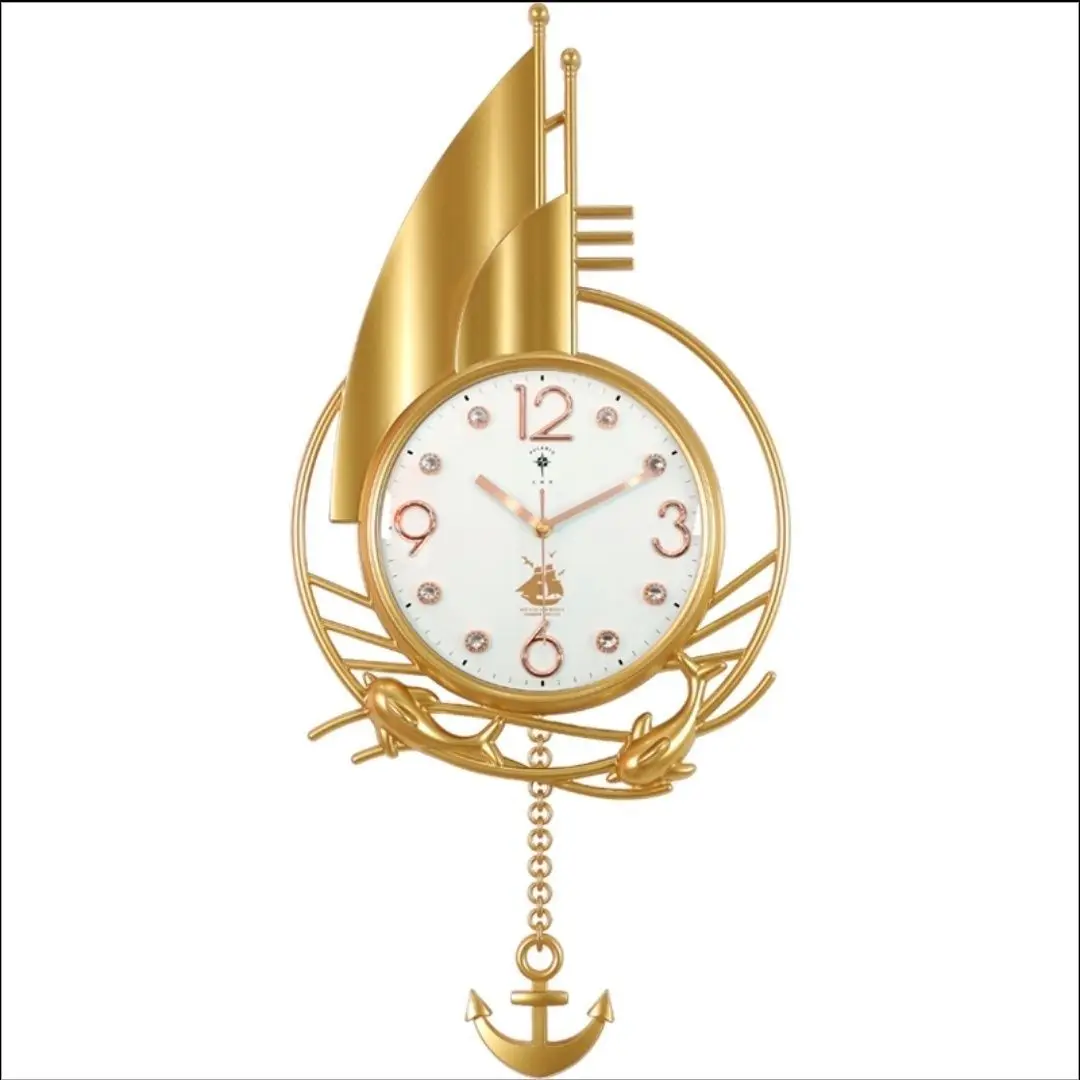 Family Sail With Personalized Luxury North Star Living Room Clock Light Luxury Art Fashion Wall Hanging Restaurant Clocks G