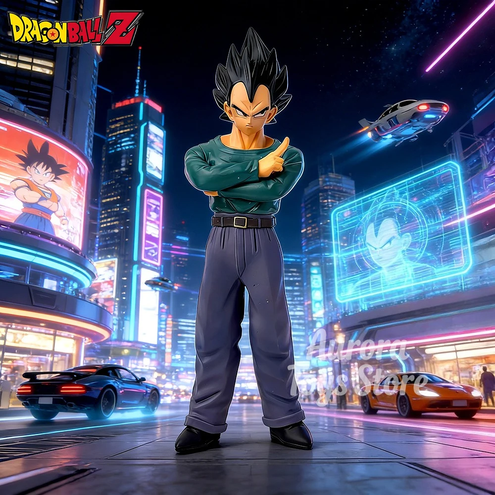 24.5cm/9.65in 애니메이션 드래곤 볼 피규어 캐주얼 의류 베지터 액션 피규어 PVC 컬렉션 모델 장난감 어린이 선물용