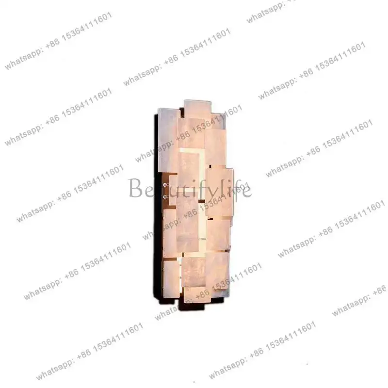 hotVilla minimalist natural marble crystal entryway hotel wall decorations can be luminous