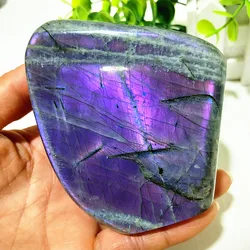 Natural Crystal Violet Rowland Stone Labradorite Meditation Magical Energy Heals The Spirit Feng Shui Crystal Room Decoration