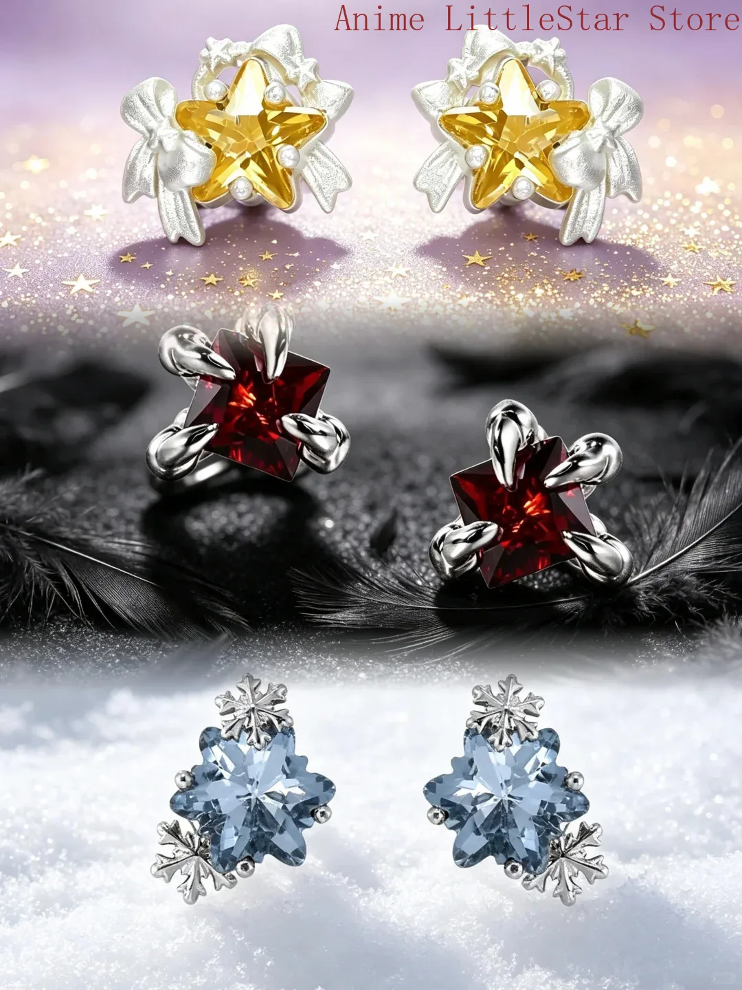 Love and Deepspace Sylus Xavier Zayne Cosplay Anime Cartoon Ear Studs Pendant Ear Clips Fashion Earrings clothing fans Gift