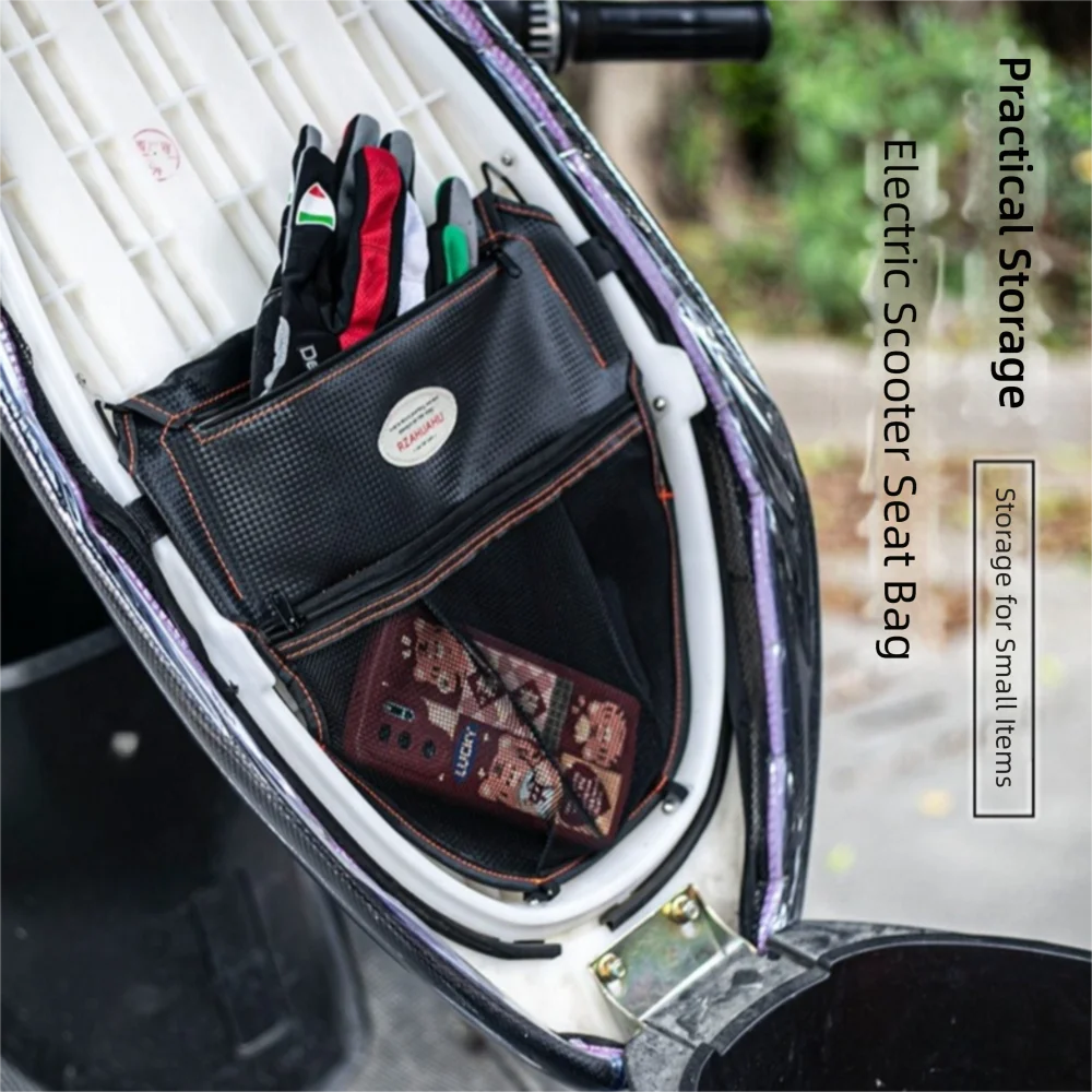 Creative Antifouling Motorcycle Seat Storage Scratch Resistant Multifunctional Electric Vehicle Scooter Bucket Storage Bag