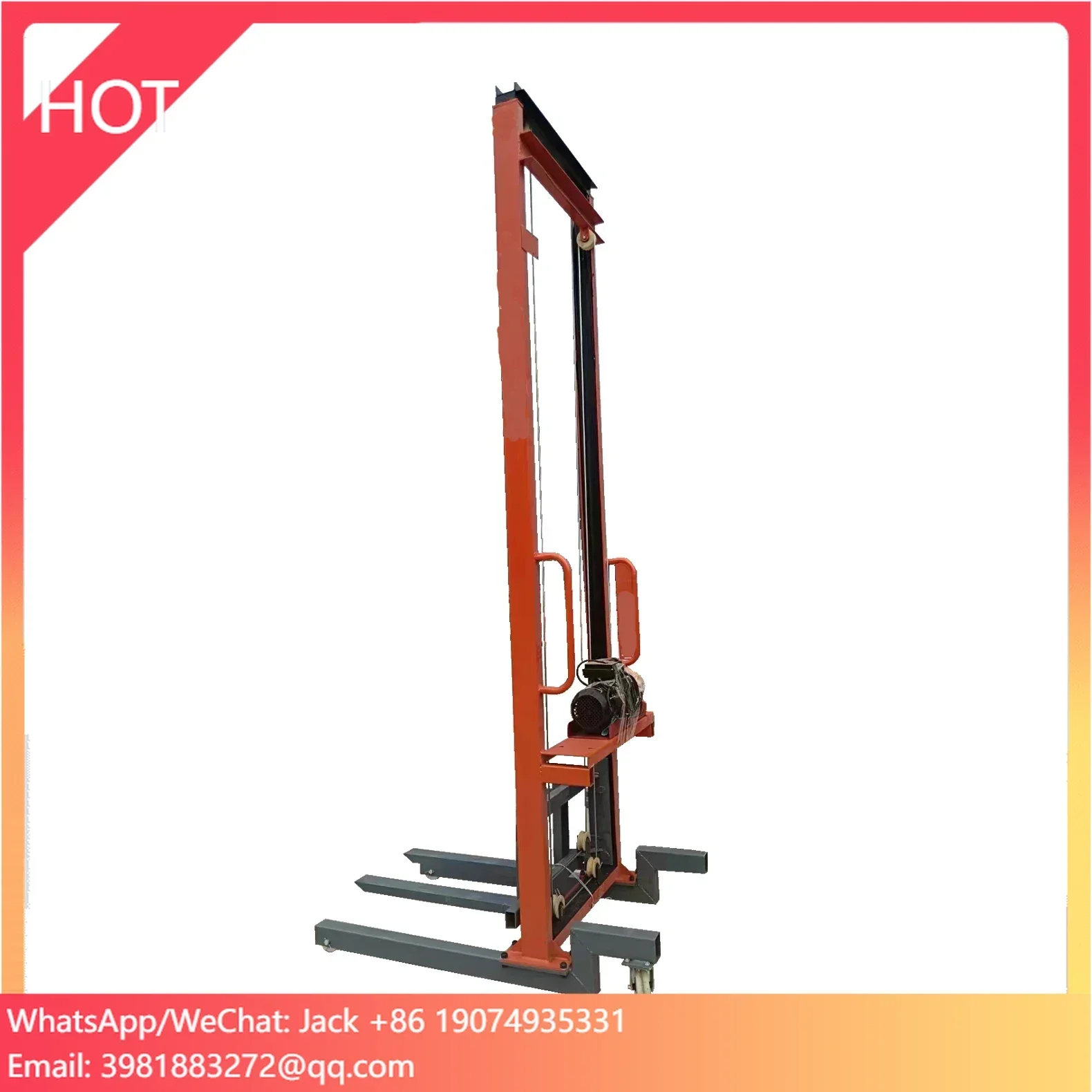 

Construction Site Brick Lift Machine Duct Lifting Equipment Push Cart Fire Duct Lift For Sale