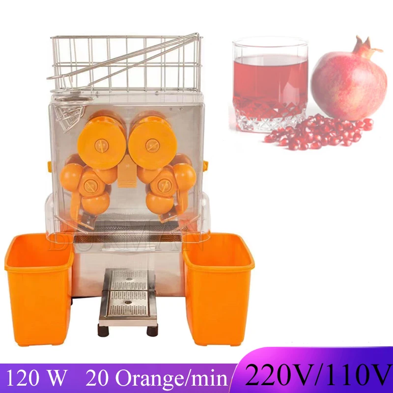 110V 220V Electric Orange Squeezer Juice Fruit Maker Commercial Automatic Machine Citrus Juice Squeezer