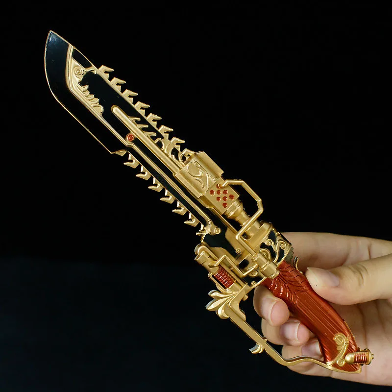 New Delta Operations Saw Blade Knife Game Merchandise Model Metal Equipment Collection 22cm Golden Alloy Safe Role Playing Prop