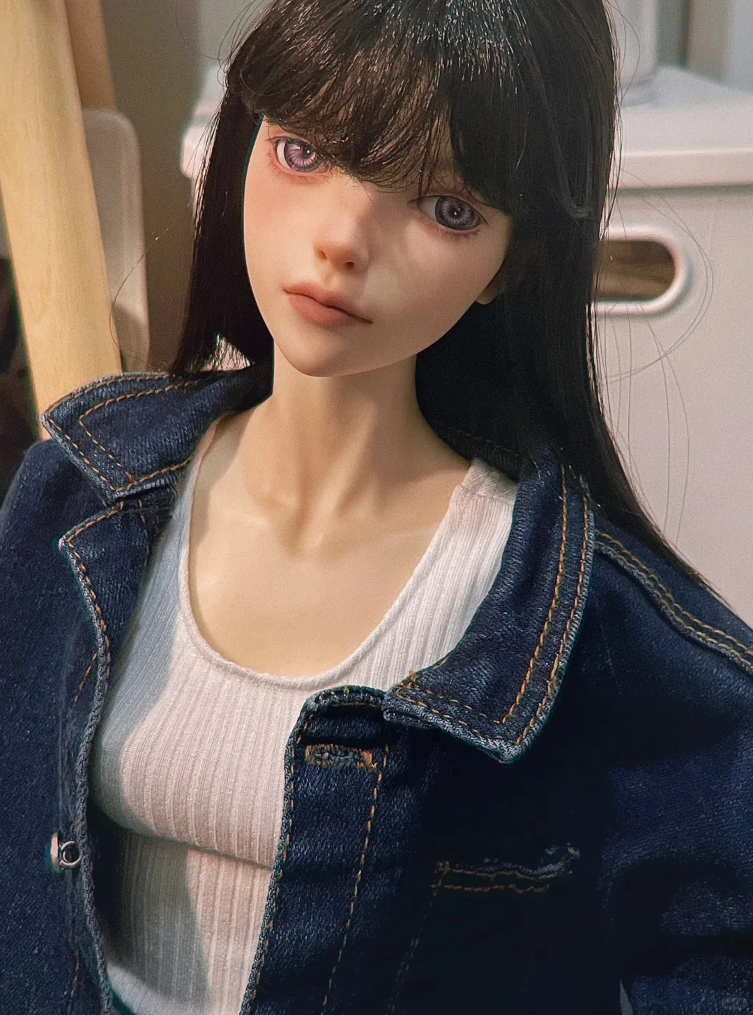 

1/3 BJD Doll Cherie Slim Girl - Tan Skin Flexible Movable Joints & Spot Makeup | Premium Resin Art Collectible | DIY Customizabl