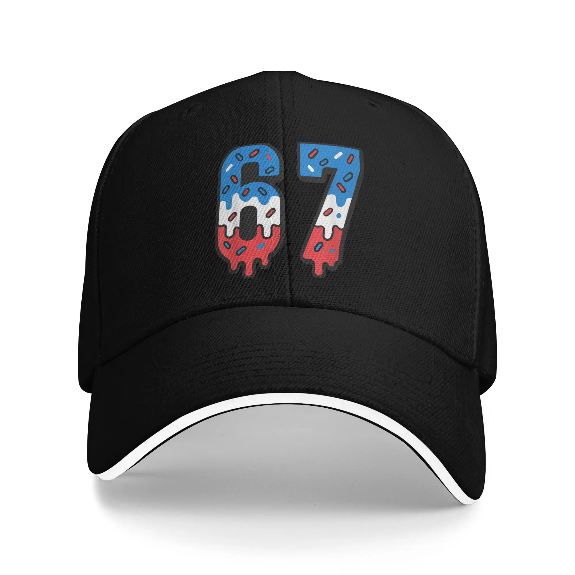 Six Seven Drippy Ice Cream Sports 67 Meme Baseball Caps Hip Hop  Sandwich Caps Men Women Adjustable Sun Hat Outdoor