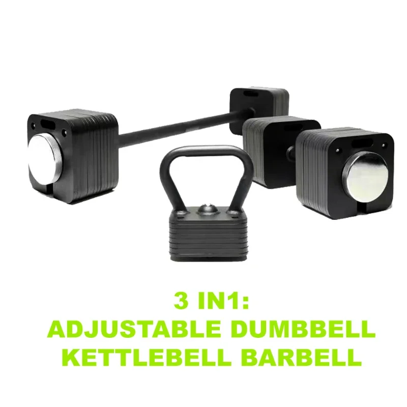 Square adjustable dumbbells for all fitness levels Easy to use 20kg 36kg 39-65kg