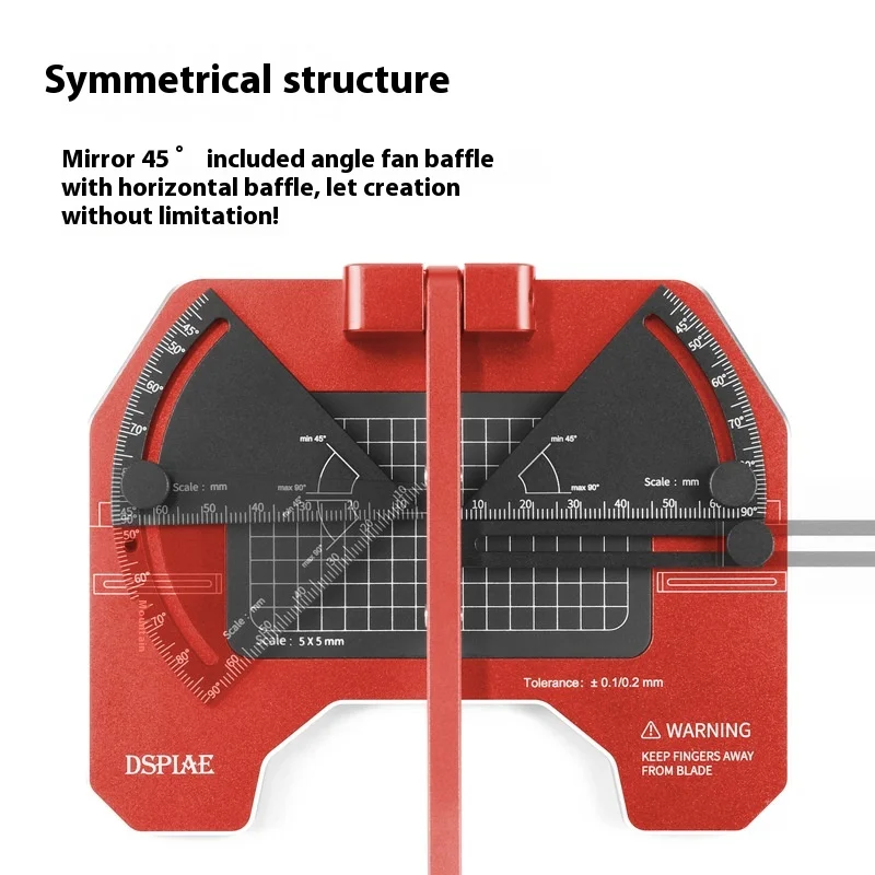 Dspiae At-Cj Angel Cutting Station Aluminum Alloy Fixed Angle Model Tool Accurate Shaping Cut Rubber Plates Rods Plastic Model