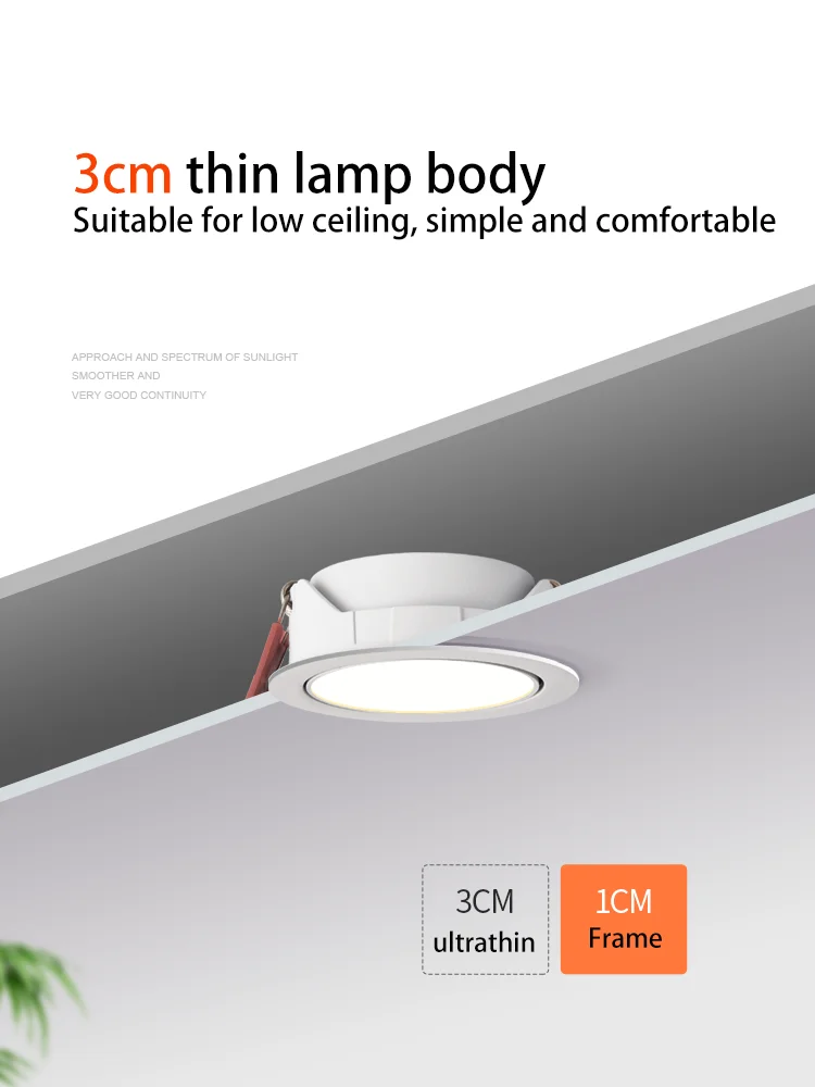 BRGT Dimmable Led Downlight Ultra Thin Zigbee Spotlights Recessed Round Ceiling Lamp Anti Glare Triac Dimming 110V 220V Lighting